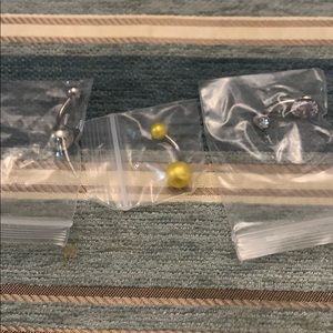 3 belly piercing stainless steel